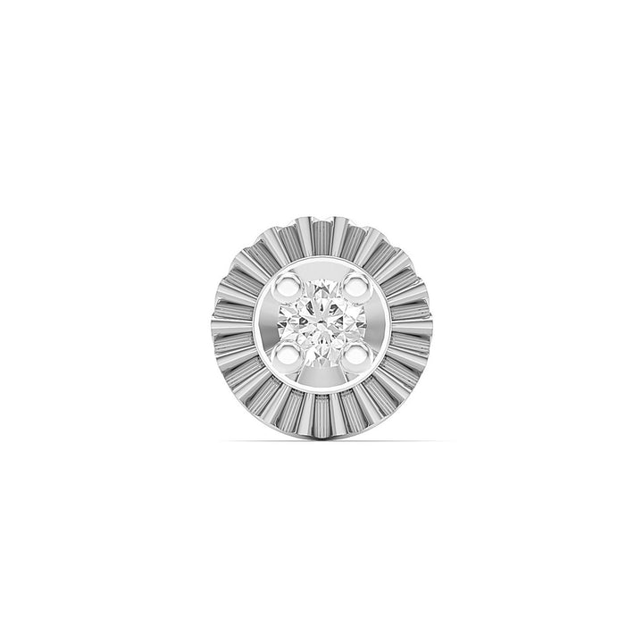 925 sterling silver Sparkling Nose Pin with cubic zirconia stone Front view#metal_sterling-silver#stone-colour_cubic-zirconia