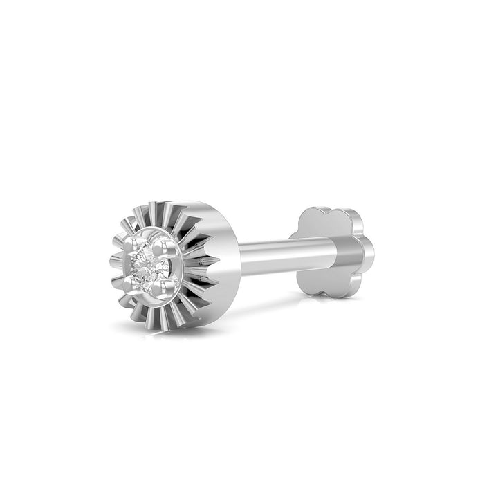 925 sterling silver Sparkling Nose Pin with cubic zirconia stone Main view#metal_sterling-silver#stone-colour_cubic-zirconia