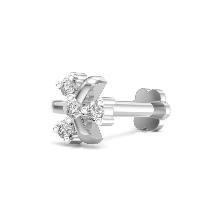 925 sterling silver Celestial Nose Pin with cubic zirconia stone Main view#metal_sterling-silver#stone-colour_cubic-zirconia