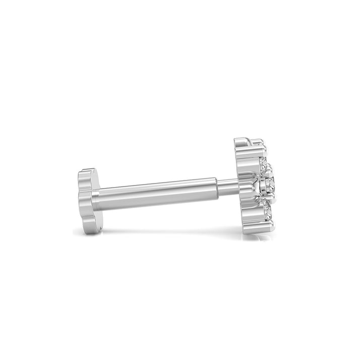 925 sterling silver Heavenly Nose Pin with cubic zirconia stone Side View#metal_sterling-silver#stone-colour_cubic-zirconia