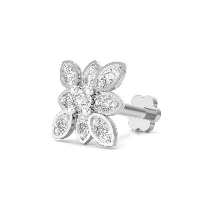 925 sterling silver Octave Nose Pin with cubic zirconia stone Main view#metal_sterling-silver#stone-colour_cubic-zirconia