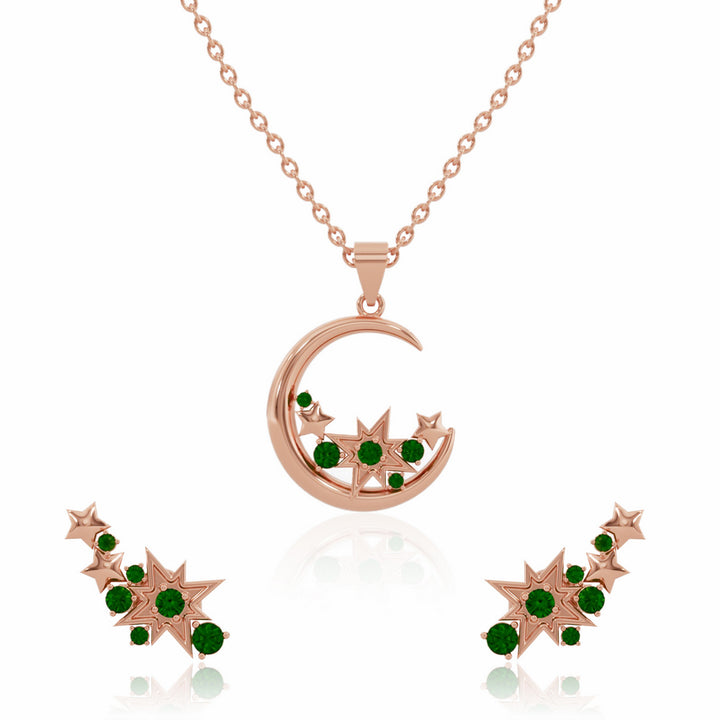 #metal_rose-gold-plated#stone-colour_emerald-green