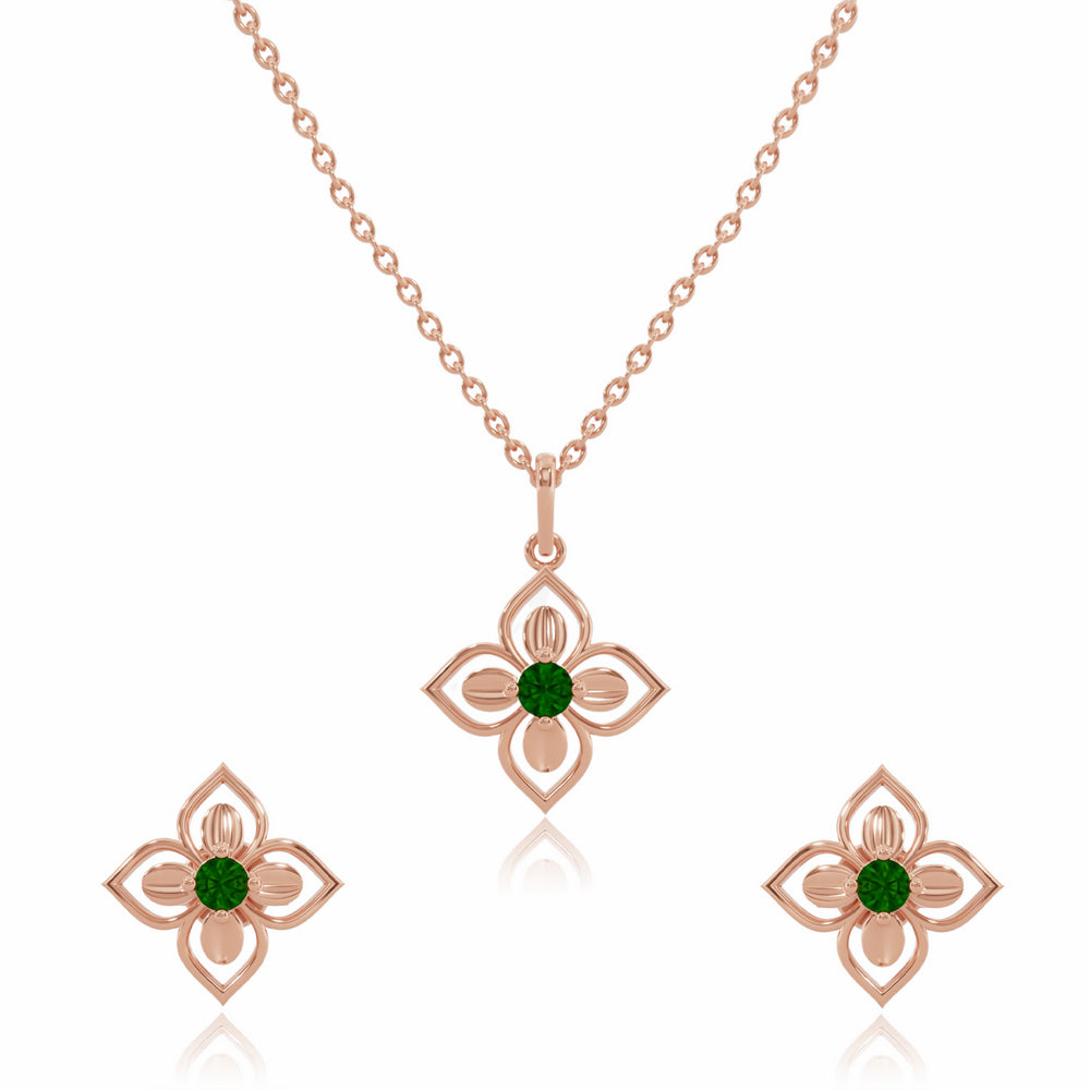 #metal_rose-gold-plated#stone-colour_emerald-green