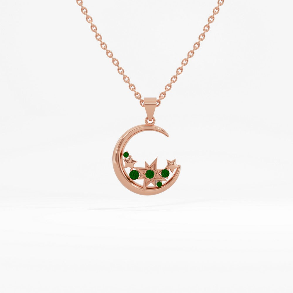 #metal_rose-gold-plated#stone-colour_emerald-green