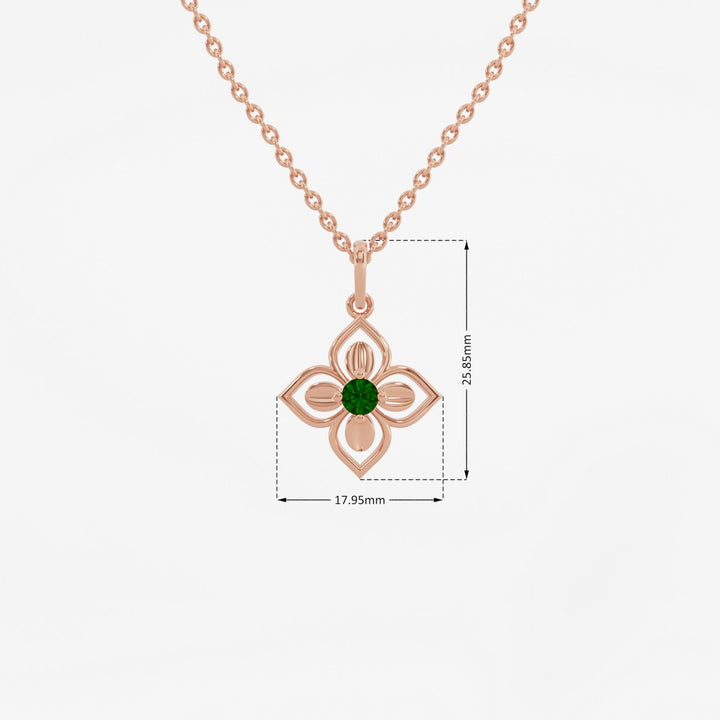 #metal_rose-gold-plated#stone-colour_emerald-green