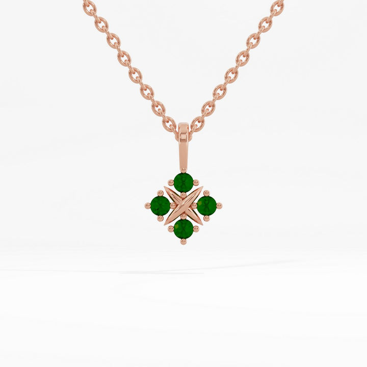 #metal_rose-gold-plated#stone-colour_emerald-green