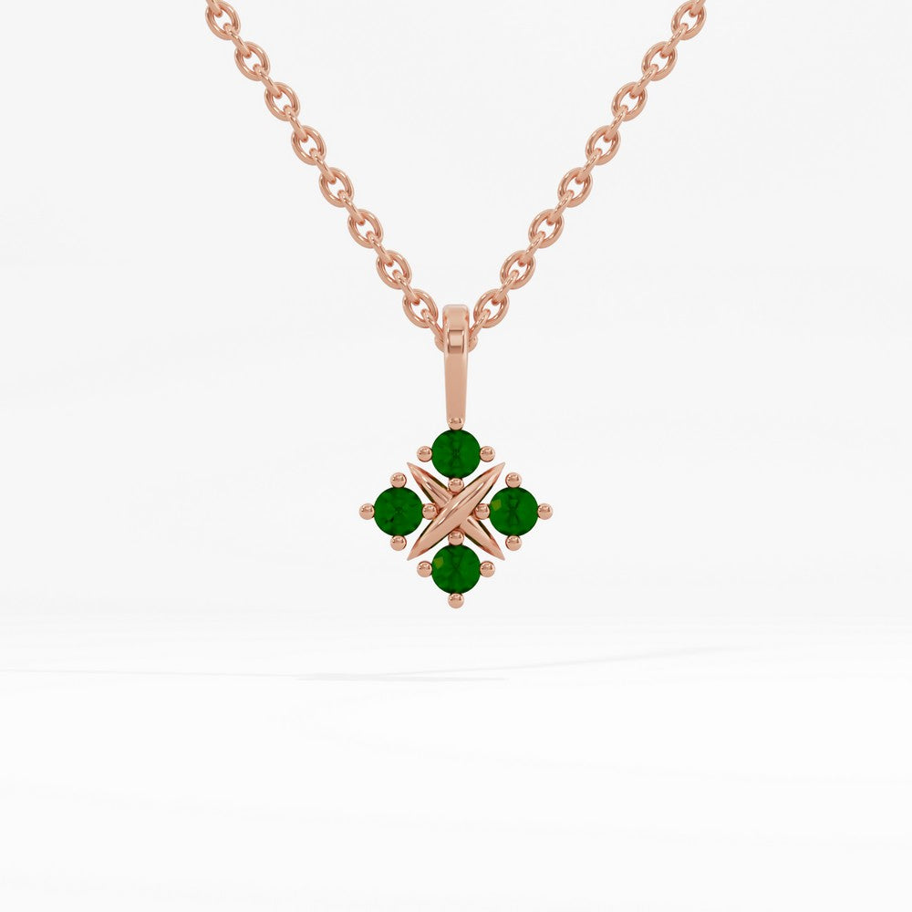 #metal_rose-gold-plated#stone-colour_emerald-green