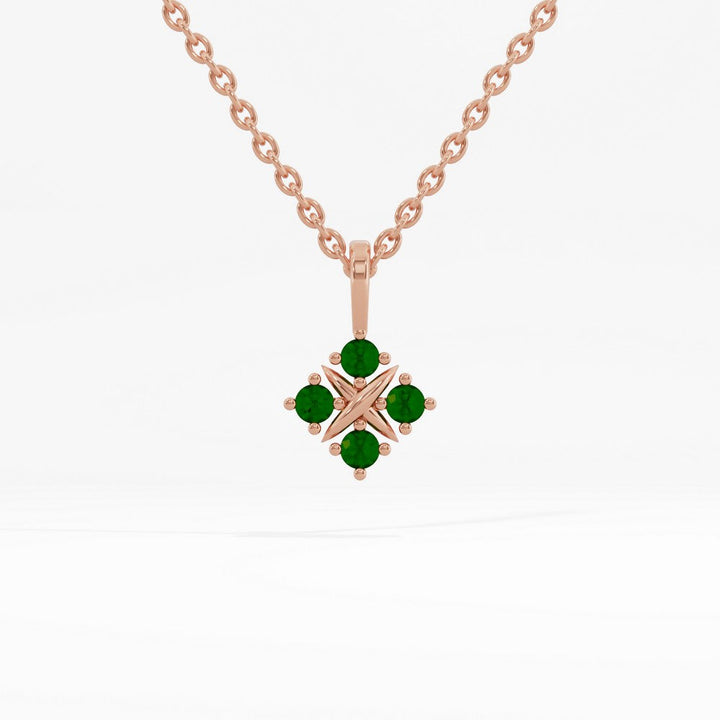 #metal_rose-gold-plated#stone-colour_emerald-green