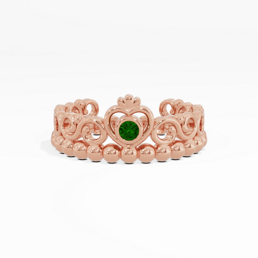 #metal_rose-gold-plated#stone-colour_emerald-green