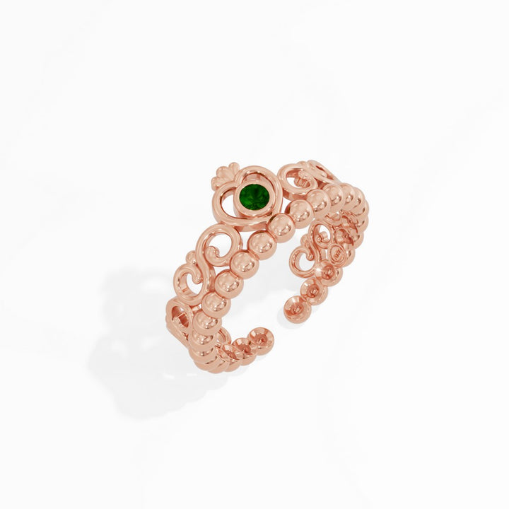 #metal_rose-gold-plated#stone-colour_emerald-green