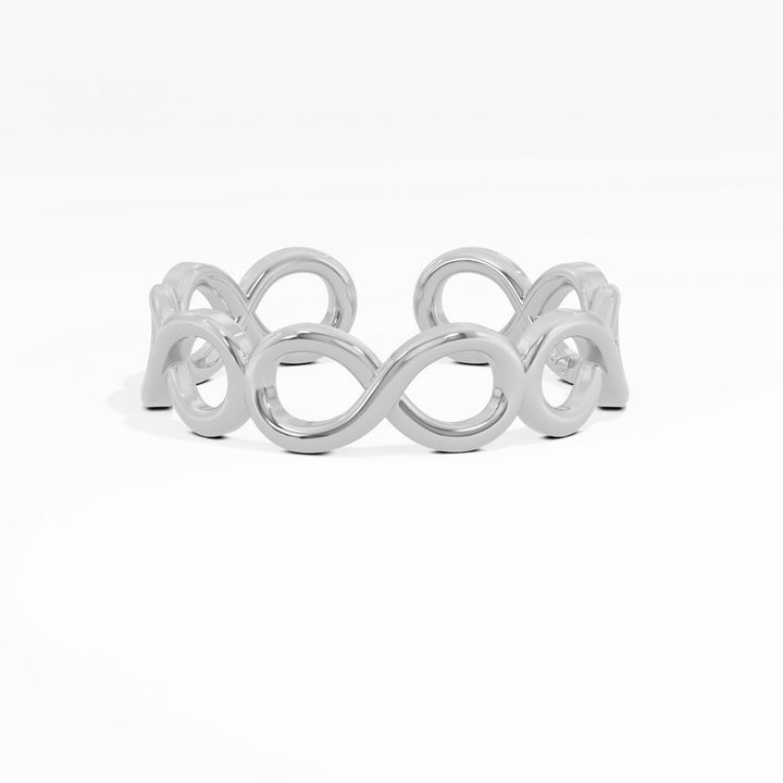 925 sterling silver Infinity Ring front view#metal_sterling-silver